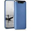 Samsung Galaxy A80 Kılıf İnce Soft Mat Renkli Esnek Silikon Kapak - Lacivert