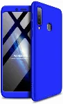 Samsung Galaxy A9 2018 Kılıf 3 Parçalı 360 Tam Korumalı Rubber AYS Kapak  - Mavi