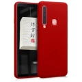 Samsung Galaxy A9 2018 Kılıf İnce Soft Mat Renkli Esnek Silikon Kapak - Kırmızı