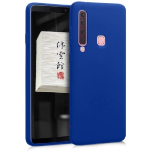 Samsung Galaxy A9 2018 Kılıf İnce Soft Mat Renkli Esnek Silikon Kapak - Lacivert