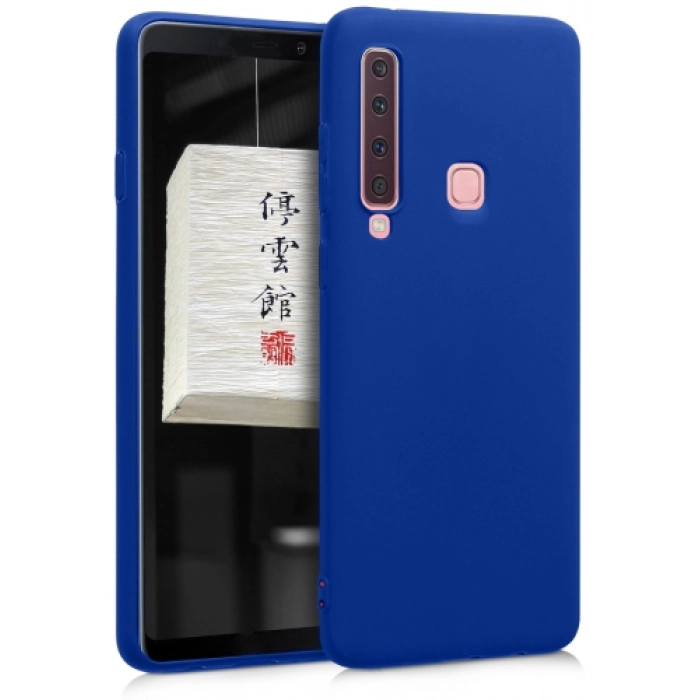 Samsung Galaxy A9 2018 Kılıf İnce Soft Mat Renkli Esnek Silikon Kapak - Lacivert