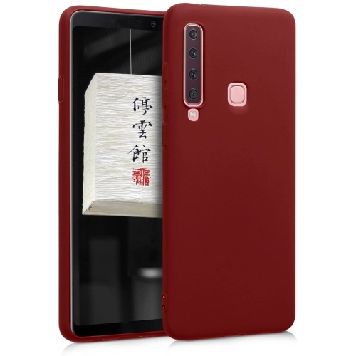 Samsung Galaxy A9 2018 Kılıf İnce Soft Mat Renkli Esnek Silikon Kapak - Mürdüm