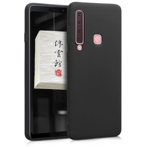 Samsung Galaxy A9 2018 Kılıf İnce Soft Mat Renkli Esnek Silikon Kapak - Siyah