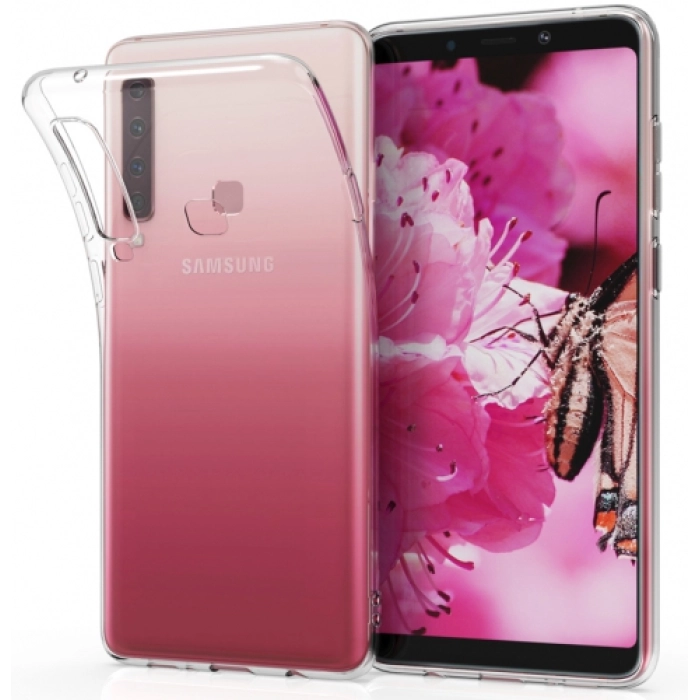 Samsung Galaxy A9 2018 Kılıf Ultra İnce Kaliteli Esnek Silikon 0.2mm - Şeffaf