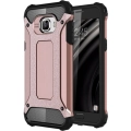 Samsung Galaxy C7 Kılıf Zırhlı Tank Crash Silikon Kapak - Rose Gold