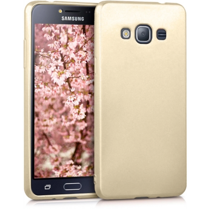 Samsung Galaxy Grand Prime Plus Kılıf İnce Soft Mat Renkli Esnek Silikon Kapak - Gold