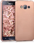 Samsung Galaxy Grand Prime Plus Kılıf İnce Mat Esnek Silikon - Rose Gold