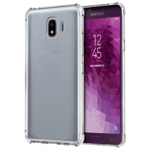 Samsung Galaxy J4 2018 Kılıf Silikon Köşe Korumalı Airbag Darbe Emici Kapak - Şeffaf