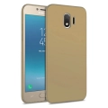 Samsung Galaxy J4 2018 Kılıf İnce Soft Mat Renkli Esnek Silikon Kapak - Gold