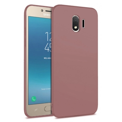 Samsung Galaxy J4 2018 Kılıf İnce Soft Mat Renkli Esnek Silikon Kapak - Rose Gold
