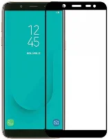 Samsung Galaxy J4 Plus 2018 5D Tam Kapatan Kenarları Kırılmaya Dayanıklı Cam Ekran Koruyucu - Siyah
