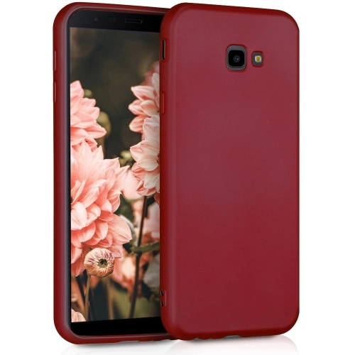 Samsung Galaxy J4 Plus 2018 Kılıf İnce Soft Mat Renkli Esnek Silikon Kapak - Mürdüm