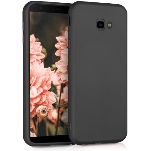 Samsung Galaxy J4 Plus 2018 Kılıf İnce Soft Mat Renkli Esnek Silikon Kapak - Siyah