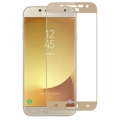 Samsung Galaxy J5 Pro Ekran Koruyucu Fiber Tam Kaplayan Nano - Gold