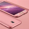 Samsung Galaxy J5 Pro Kılıf 3 Parçalı 360 Tam Korumalı Rubber AYS Kapak  - Rose Gold