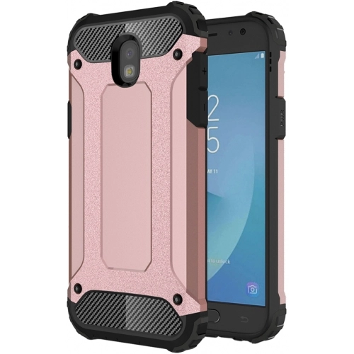 Samsung Galaxy J5 Pro Kılıf Zırhlı Tank Crash Silikon Kapak - Gold