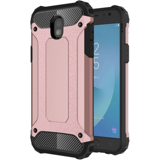 Samsung Galaxy J5 Pro Kılıf Zırhlı Tank Crash Silikon Kapak - Gold