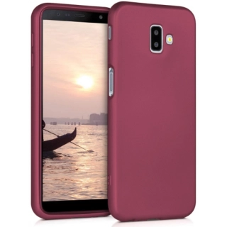 Samsung Galaxy J6 Plus 2018 Kılıf İnce Soft Mat Renkli Esnek Silikon Kapak - Mürdüm