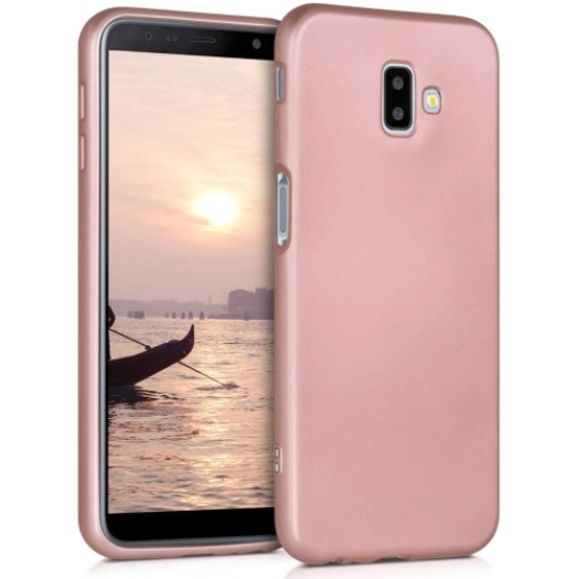 Samsung Galaxy J6 Plus 2018 Kılıf İnce Soft Mat Renkli Esnek Silikon Kapak - Rose Gold