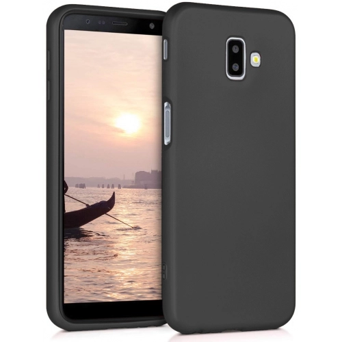 Samsung Galaxy J6 Plus 2018 Kılıf İnce Soft Mat Renkli Esnek Silikon Kapak - Siyah