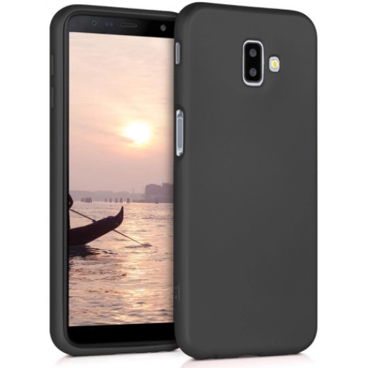 Samsung Galaxy J6 Plus 2018 Kılıf İnce Soft Mat Renkli Esnek Silikon Kapak - Siyah