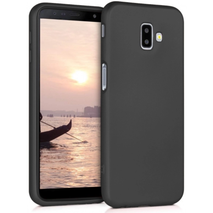 Samsung Galaxy J6 Plus 2018 Kılıf İnce Soft Mat Renkli Esnek Silikon Kapak - Siyah