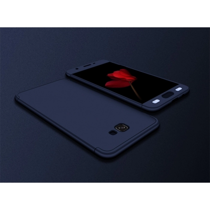 Samsung Galaxy J7 Prime 2 / J7 Prime Kılıf 3 Parçalı 360 Tam Korumalı Rubber AYS Kapak  - Lacivert