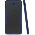Samsung Galaxy J7 Prime Kılıf Renkli Silikon Kamera Lens Korumalı Şeffaf Parfe Kapak - Lacivert