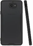 Samsung Galaxy J7 Prime Kılıf Kamera Lens Korumalı Arkası Şeffaf Silikon Kapak - Siyah