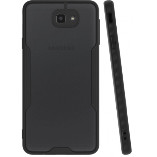 Samsung Galaxy J7 Prime Kılıf Renkli Silikon Kamera Lens Korumalı Şeffaf Parfe Kapak - Siyah