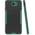 Samsung Galaxy J7 Prime Kılıf Renkli Silikon Kamera Lens Korumalı Şeffaf Parfe Kapak - Yeşil