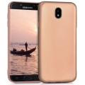 Samsung Galaxy J7 Pro Kılıf İnce Soft Mat Renkli Esnek Silikon Kapak - Gold