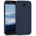 Samsung Galaxy J7 Pro Kılıf İnce Soft Mat Renkli Esnek Silikon Kapak - Lacivert