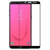 Samsung Galaxy J8 Kırılmaz Cam Tam Kapatan Kenarları Kırılmaya Dayanıklı Cam Ekran Koruyucu - Siyah