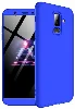 Samsung Galaxy J8 Kılıf 3 Parçalı 360 Tam Korumalı Rubber AYS Kapak  - Mavi