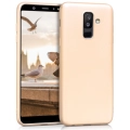 Samsung Galaxy J8 Kılıf İnce Soft Mat Renkli Esnek Silikon Kapak - Gold