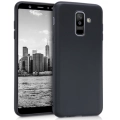 Samsung Galaxy J8 Kılıf İnce Soft Mat Renkli Esnek Silikon Kapak - Siyah