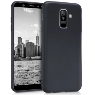 Samsung Galaxy J8 Kılıf İnce Soft Mat Renkli Esnek Silikon Kapak - Siyah