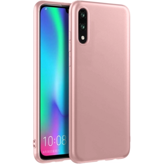 Samsung Galaxy M10 Kılıf İnce Soft Mat Renkli Esnek Silikon Kapak - Rose Gold