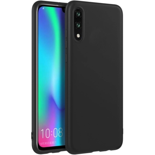 Samsung Galaxy M10 Kılıf İnce Soft Mat Renkli Esnek Silikon Kapak - Siyah