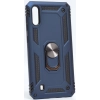 Samsung Galaxy M10 Kılıf Silikon Zırhlı Standlı Yüzüklü Mıknatıslı Tank Kapak - Lacivert