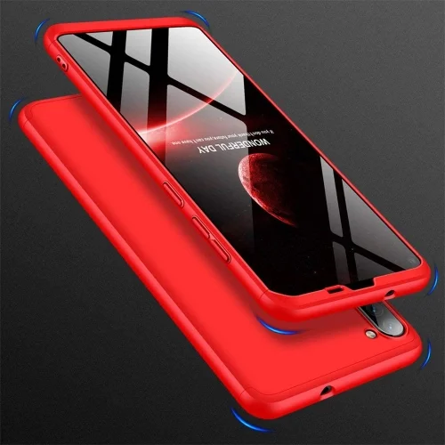 Samsung Galaxy M11 Kılıf 3 Parçalı 360 Tam Korumalı Rubber AYS Kapak - Kırmızı