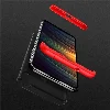 Samsung Galaxy M11 Kılıf 3 Parçalı 360 Tam Korumalı Rubber AYS Kapak  - Kırmızı - Siyah