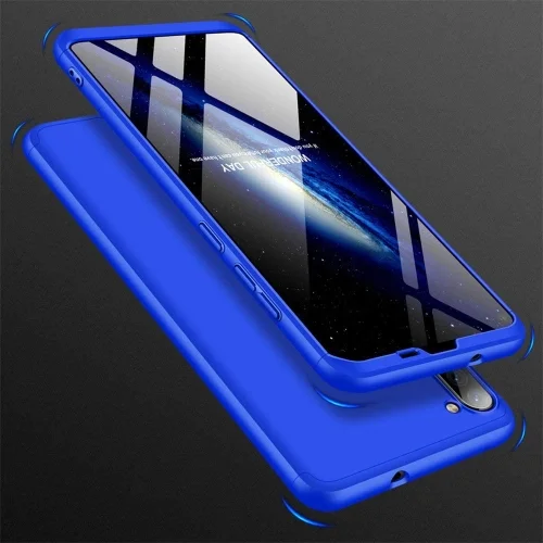 Samsung Galaxy M11 Kılıf 3 Parçalı 360 Tam Korumalı Rubber AYS Kapak - Mavi