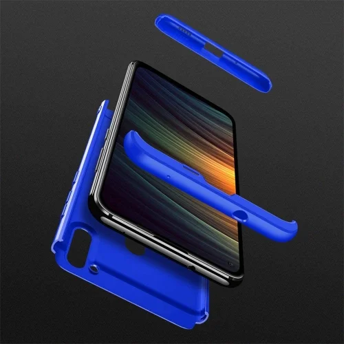 Samsung Galaxy M11 Kılıf 3 Parçalı 360 Tam Korumalı Rubber AYS Kapak - Mavi