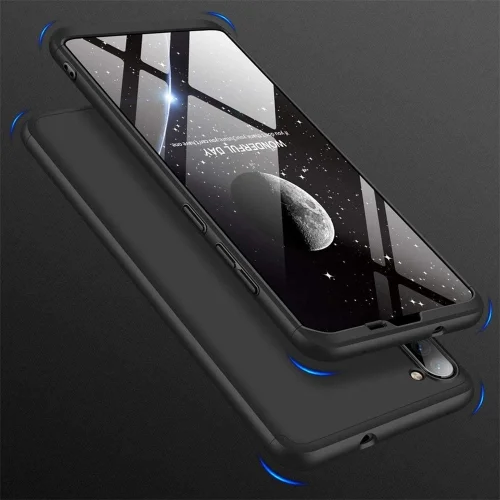 Samsung Galaxy M11 Kılıf 3 Parçalı 360 Tam Korumalı Rubber AYS Kapak - Siyah