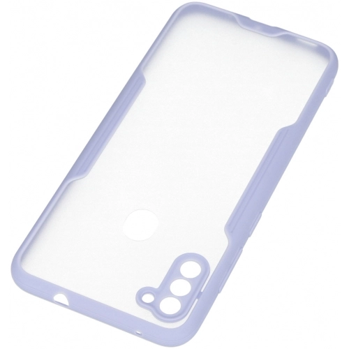 Samsung Galaxy M11 Kılıf Renkli Silikon Kamera Lens Korumalı Şeffaf Parfe Kapak - Lila