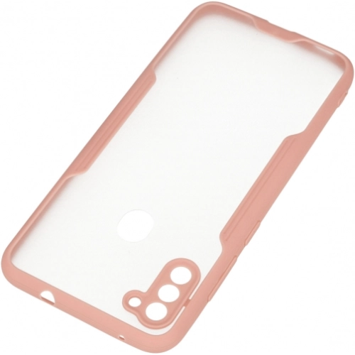 Samsung Galaxy M11 Kılıf Renkli Silikon Kamera Lens Korumalı Şeffaf Parfe Kapak - Pembe