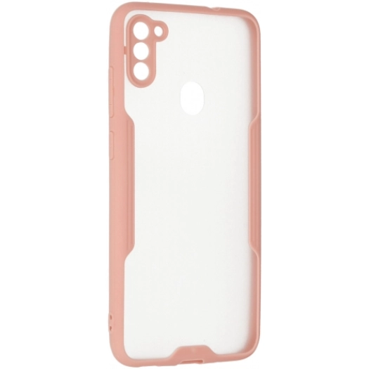 Samsung Galaxy M11 Kılıf Renkli Silikon Kamera Lens Korumalı Şeffaf Parfe Kapak - Pembe