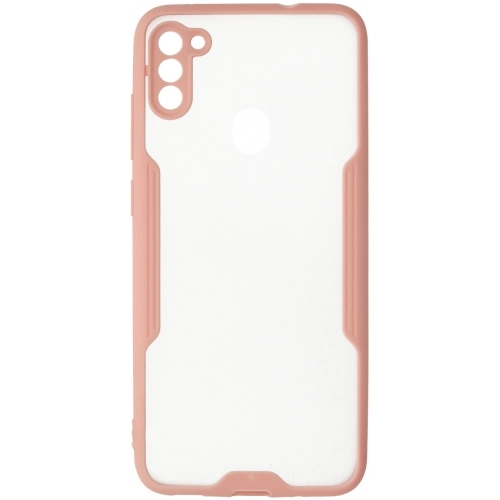 Samsung Galaxy M11 Kılıf Renkli Silikon Kamera Lens Korumalı Şeffaf Parfe Kapak - Pembe